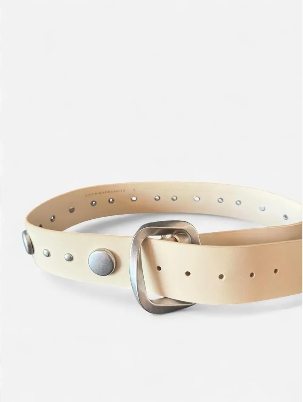 Anthropologie Women's Cream and Gold Belt